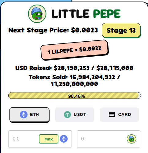 little pepe presale price