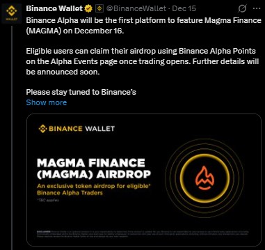 Magma listing