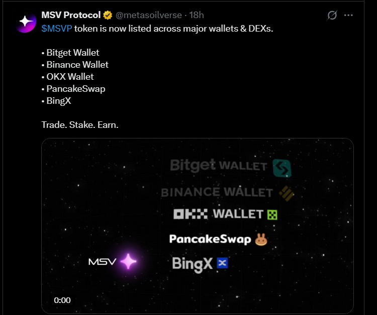 MSVP Token Listings MSVP Token Listings