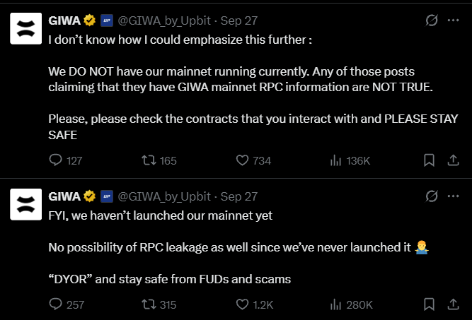 GIWA Ethereum Layer 2 Fake Mainnet Scam GIWA Ethereum Layer 2 Fake Mainnet Scam