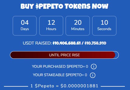 Pepeto countdown 4 days left Pepeto countdown 4 days left