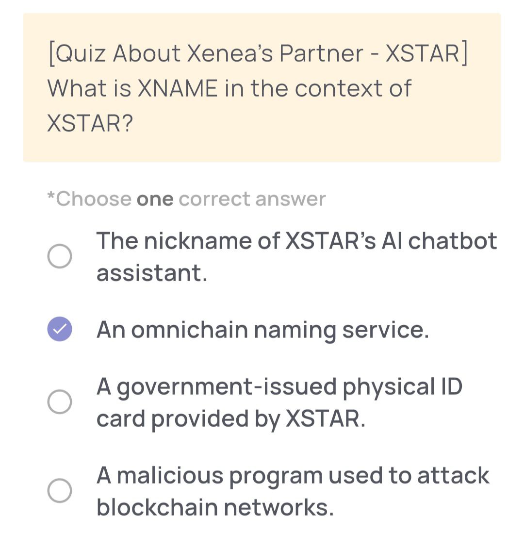 Xenea Wallet Daily Quiz
