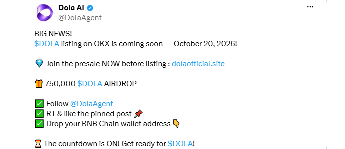 DOLA OKX Listing Announcement DOLA OKX Listing Announcement