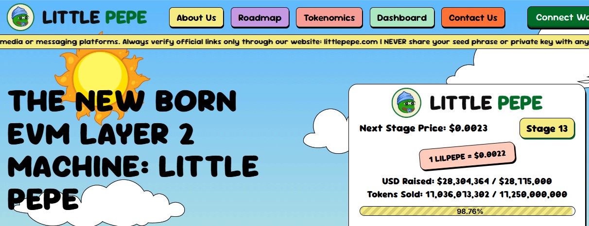 Official Little Pepe presale website
