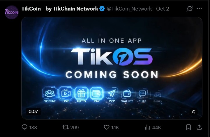 Tikcoin Network TikOS Coming Soon Tikcoin Network TikOS Coming Soon
