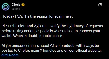 Circle Swap Crypto Scam warning