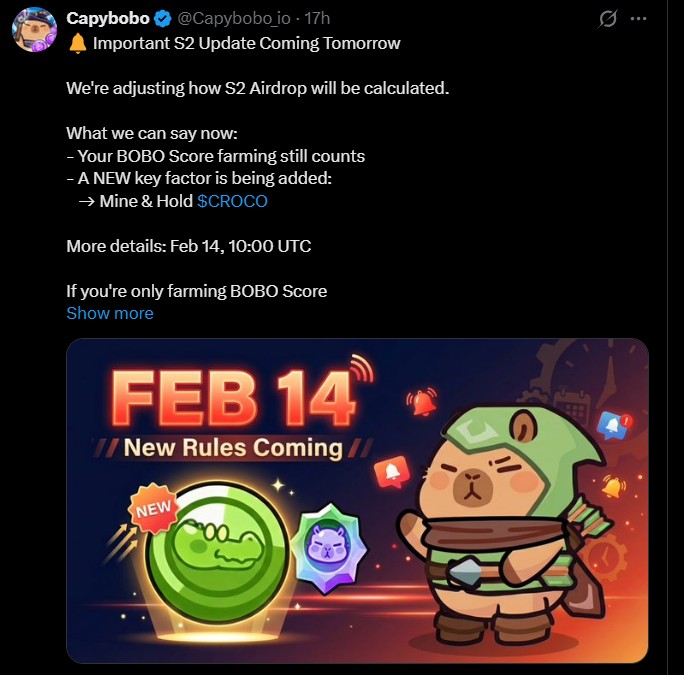 Capybobo Season 2 Airdrop Capybobo Season 2 Airdrop