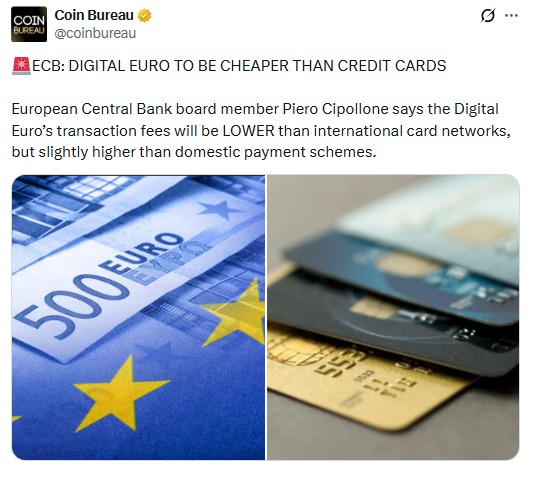 ECB digital euro cheaper than credit card in 2029 ECB digital euro cheaper than credit card in 2029