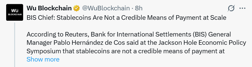 Stablecoin Payment Criticism