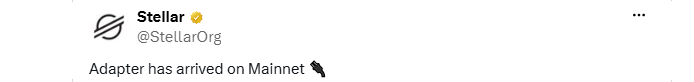 Stellar Adapter Update Stellar Adapter Update