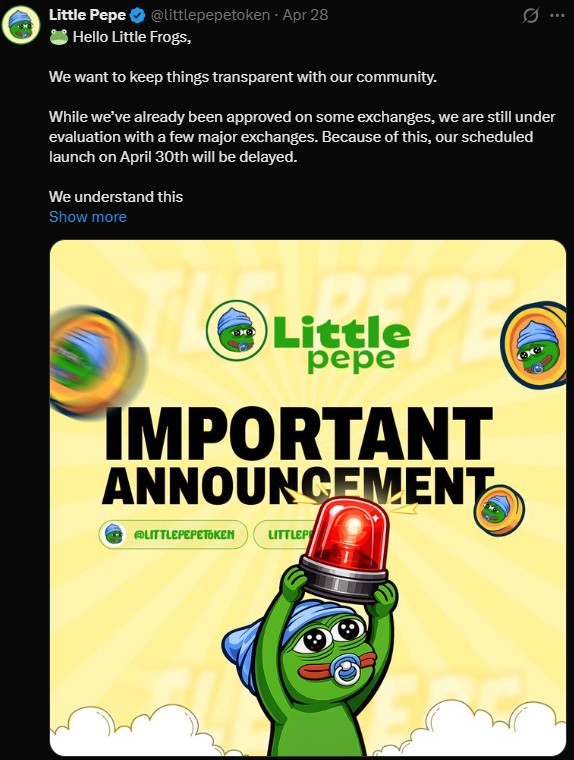 Little Pepe Important Announcement