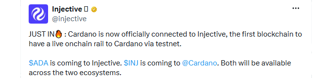 Injective confirmed the deal Injective confirmed the deal