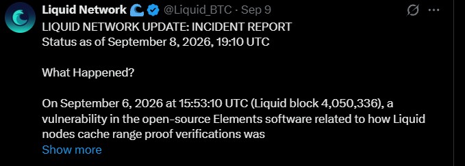 Liquid Network Bitcoin Hack: Hacker Return 3400 BTC, Demand 10% Bounty