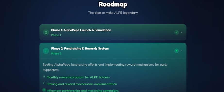 alphapepe memecoin roadmap details