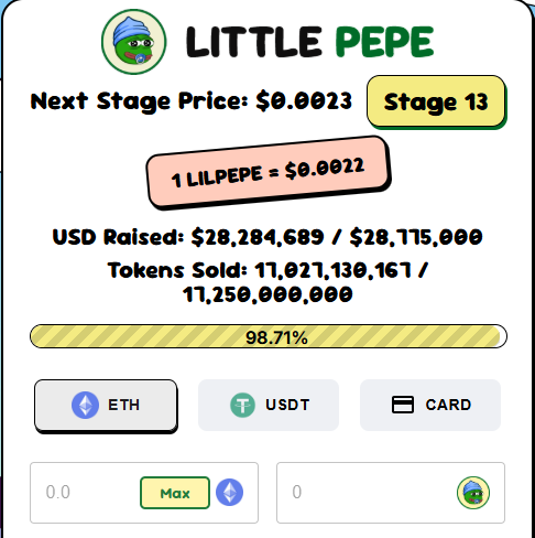 little pepe presale price