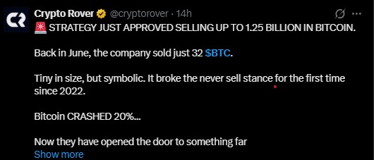 Bitcoin holder reportedly approving a sale