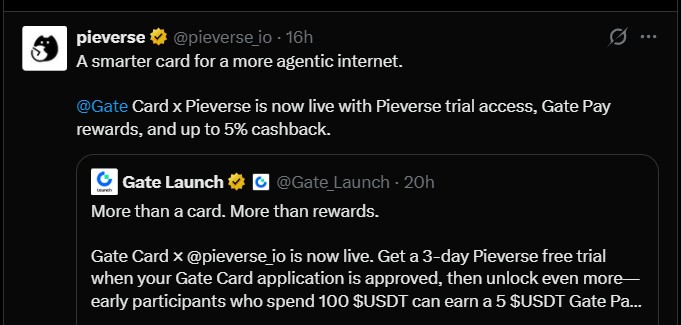 Gate Card x Pieverse: Up to 5% Cashback, Live Now Gate Card x Pieverse: Up to 5% Cashback, Live Now