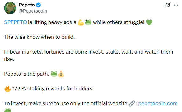 pepeto staking reward