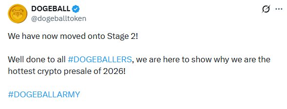 Dogeball presale enters in stage 2