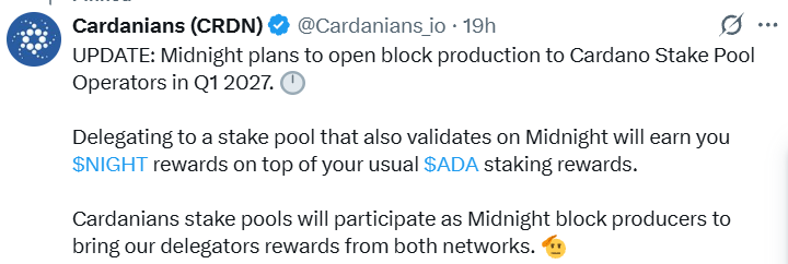 Cardano Midnight Update Cardano Midnight Update