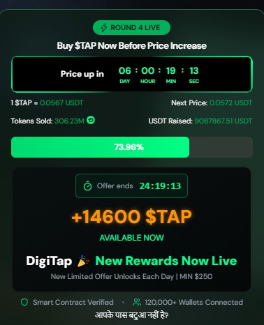 DigiTap Round 4 presale update