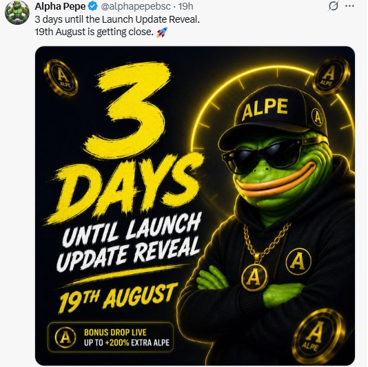 AlphaPepe Launch: August 19 Reveal — What Will Be Announced?