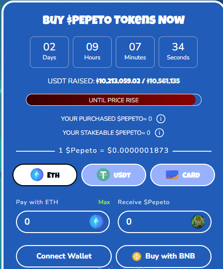 Pepeto Presale Update