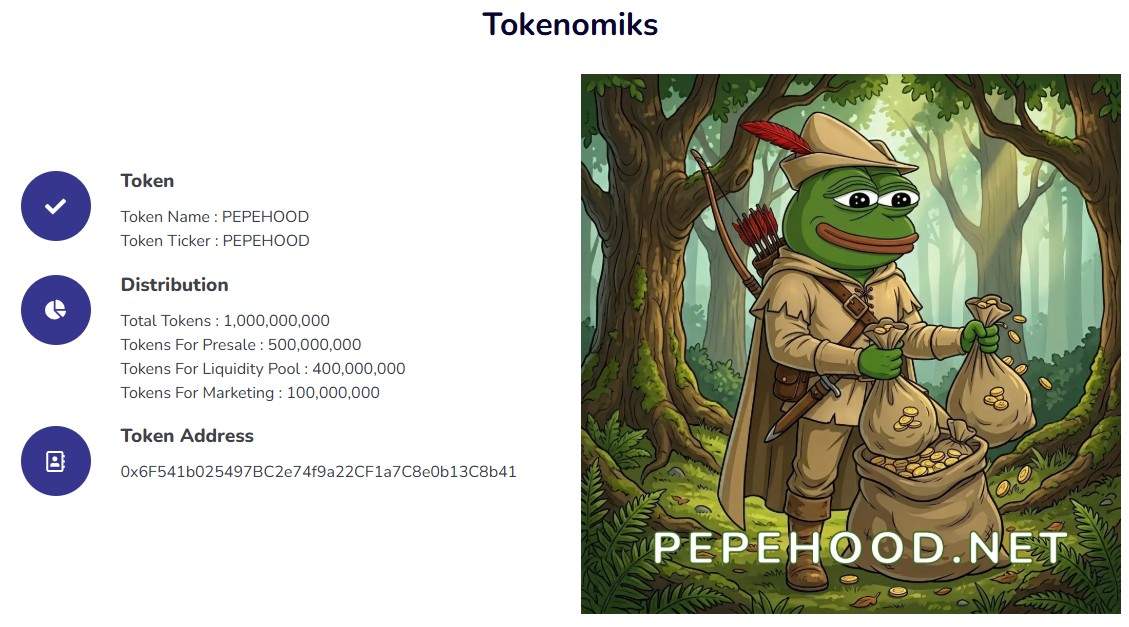 PepeHood Tokenomics Crypto 