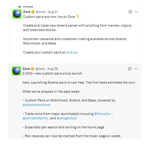 The official account confirmed 