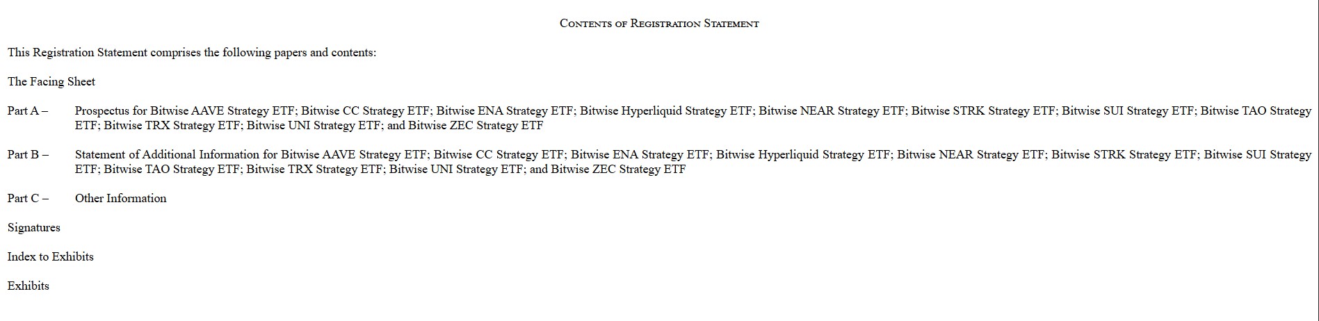 11 Crypto ETFs Filings