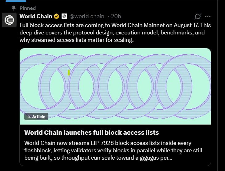 World Chain EIP-7928 Upgrade World Chain EIP-7928 Upgrade