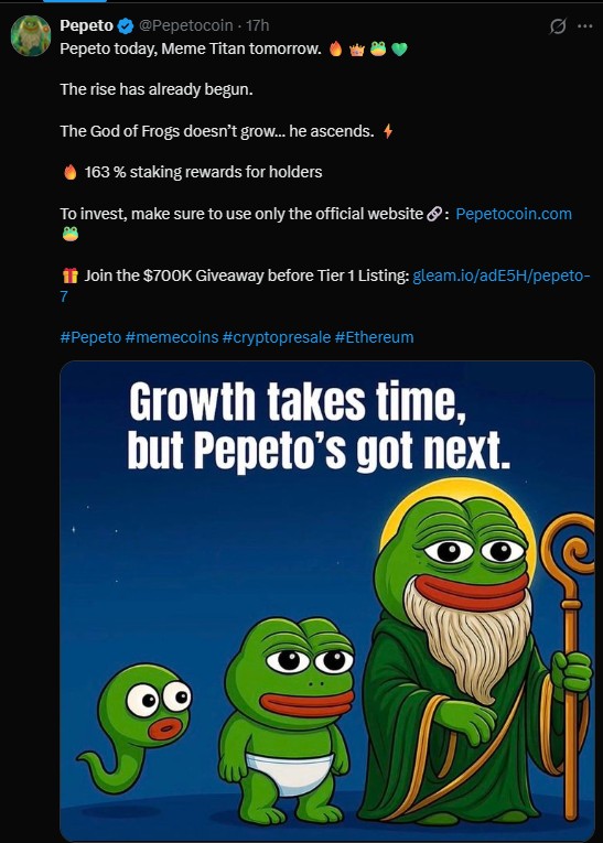 Pepeto today, Meme Titan tomorrow Pepeto today, Meme Titan tomorrow