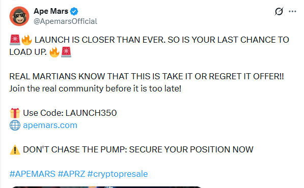 Apemars launch update