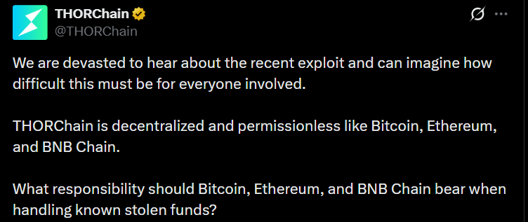 THORChain X Post THORChain X Post
