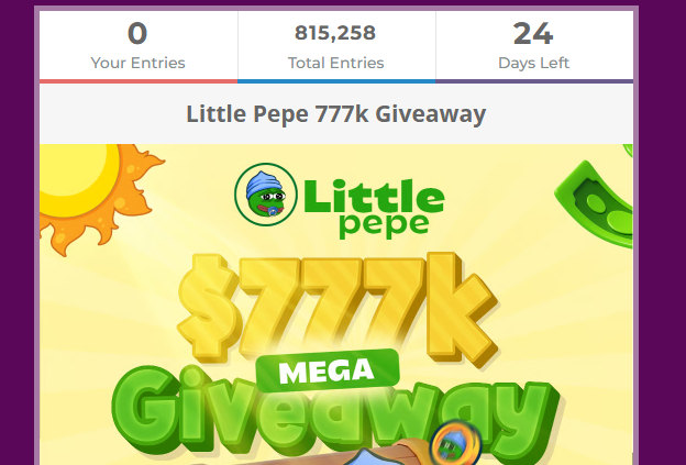 Little Pepe $777k Giveaway Update