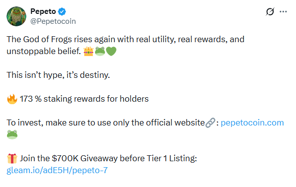 pepeto presale staking rewed