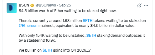 Staking queue figures show 1.68 million