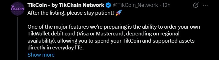 Tikcoin Network Listing Date Tikcoin Network Listing Date