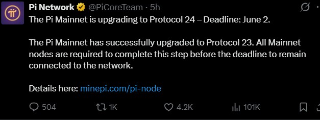 Pi Network Protocol v24.1 by June 2, 2026