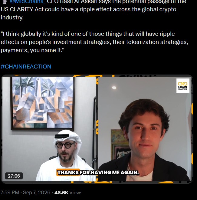 MidChains CEO Says the Bill Could Have Global Crypto Impact