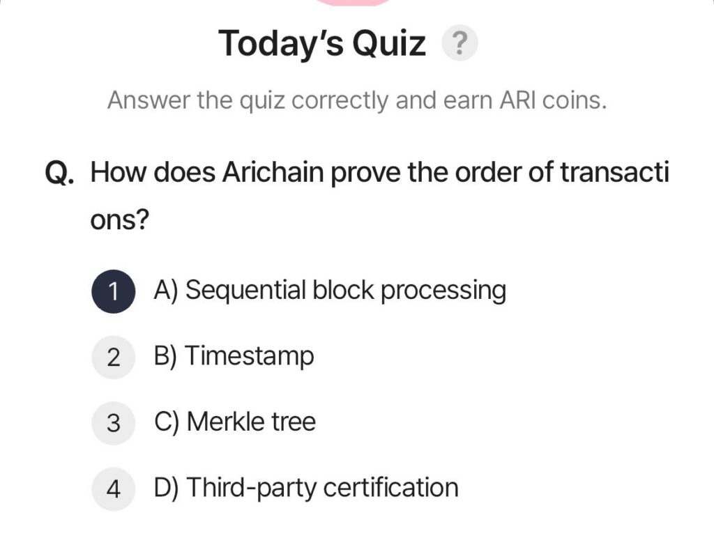 ARI Wallet Daily Quiz Answer 20 May 2025