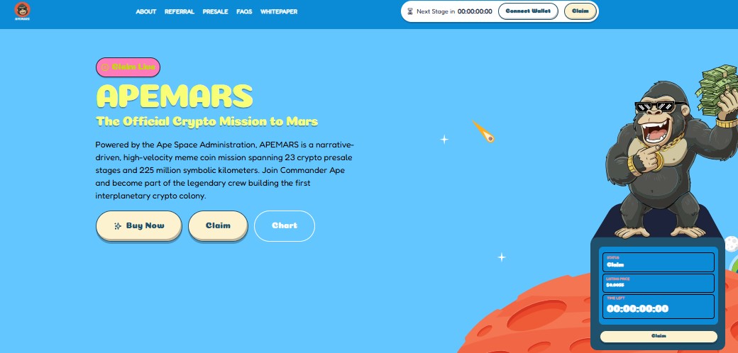 ApeMars Price Prediction page