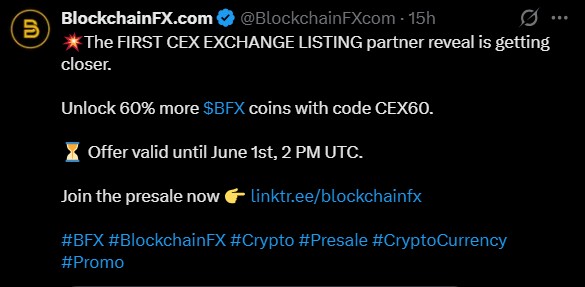 BFX listing date and CEX details BFX listing date and CEX details
