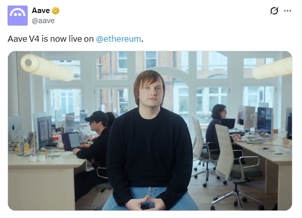 Aave V4 launch on Ethereum mainnet with modular lending design
