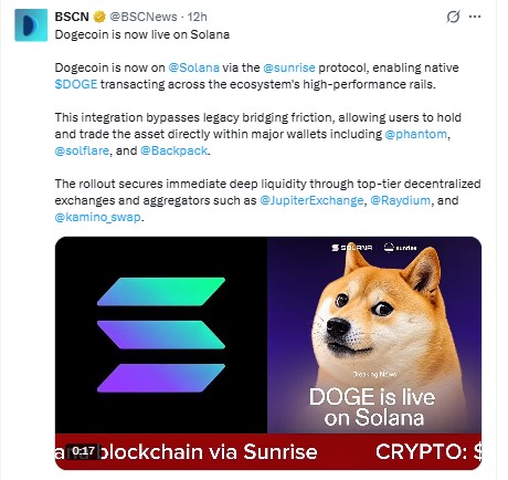 Dogecoin Expands to Solana
