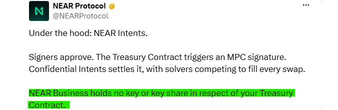 NEAR Business holds no key NEAR Business holds no key