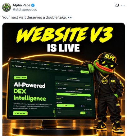 AlphaPepe Website V3 launch AlphaPepe Website V3 launch
