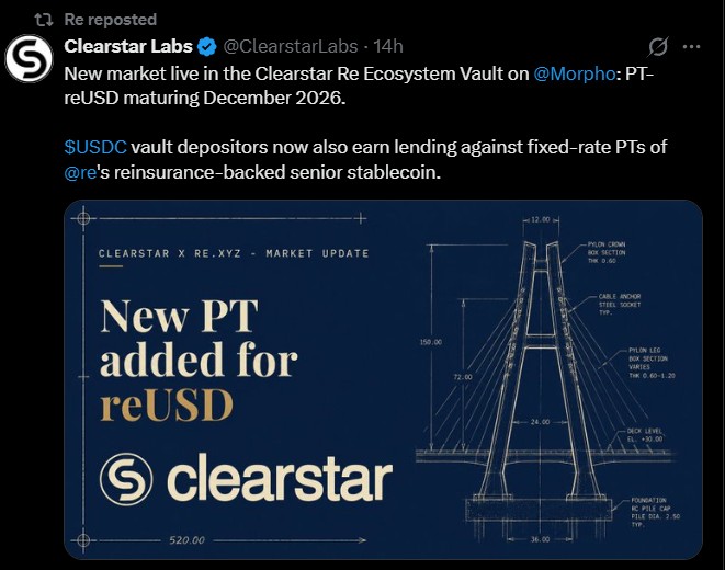 Clearstar Re Token Morpho December 2026