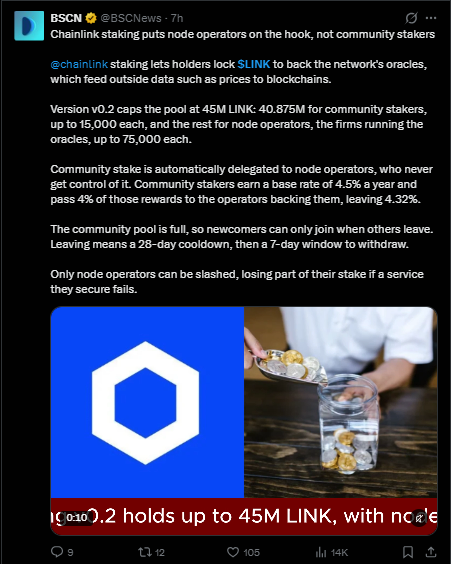 Chainlink News Today: Reported Staking v0.2 Pool Capped at 45M LINK Chainlink News Today: Reported Staking v0.2 Pool Capped at 45M LINK