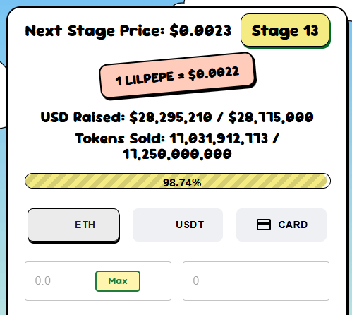 little pepe presale price